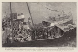 The Collision in the Channel, the Rescue of the Passengers from the Packet Steamer Seaford by the SS Lyon